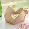Microwavable折られた昼食の食事の食糧箱のクラフト紙の取得Cont