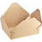 Microwavable折られた昼食の食事の食糧箱のクラフト紙の取得Cont