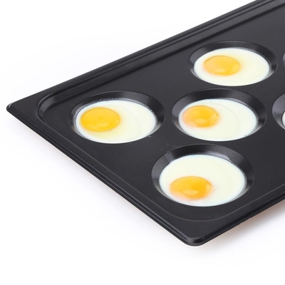 Rk Bakeware China-Gastronorm Gn 1/1 アルミニウム ノンスティック ベーキング トレイ 530X325mm 卵用の型8個付き