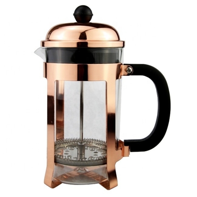Amazon 高ホウケイ酸ガラス フレンチプレス ホットローズゴールド コーヒープランジャー ステンレススチール