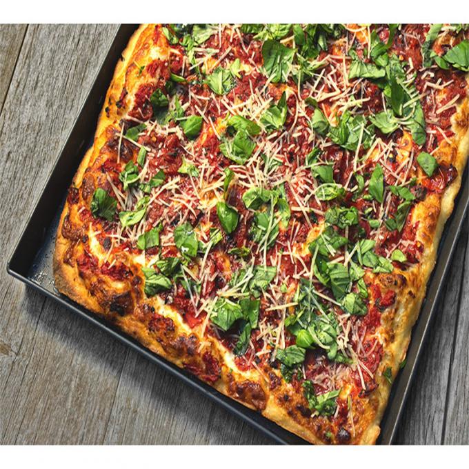 Rk Bakeware China-Hard Coat Anodize Aluminum Rectangle Square Detroit Pizza Baking Tray and Cake Tray